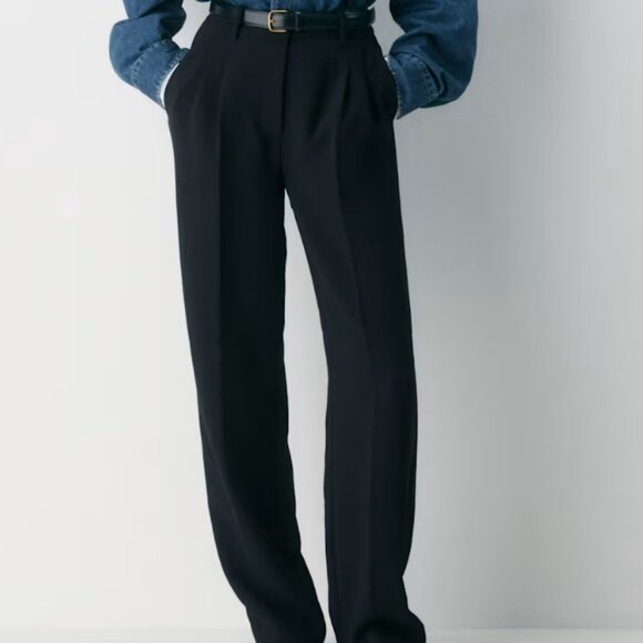 Aritzia Pants - Aritzia Wilfred The Effortless Pant Black Size 8 Wide Leg Trousers Workwear